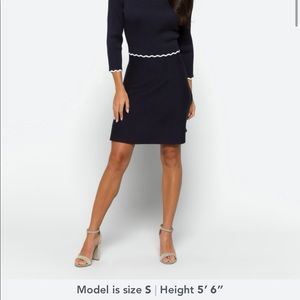 Beautiful and sexy navy blue short dress with long sleeves! Intact, never used